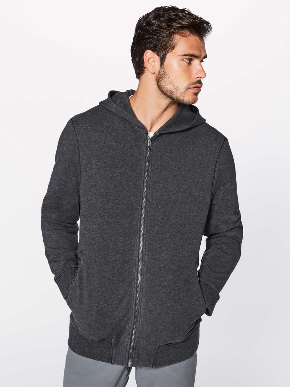 Lululemon Cross Cut Hoodie Heathered Black
